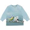 Bird Friends T-Shirt, Blue - Tees - 1 - thumbnail