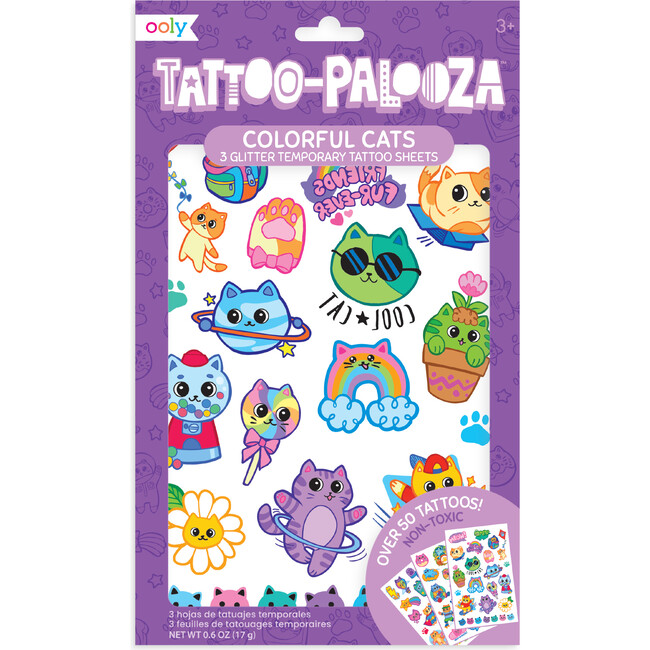 Tattoo Palooza, Colorful Cats - Arts & Crafts - 1