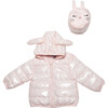 Packable Character Jacket, Pink Bunny - Coats - 1 - thumbnail