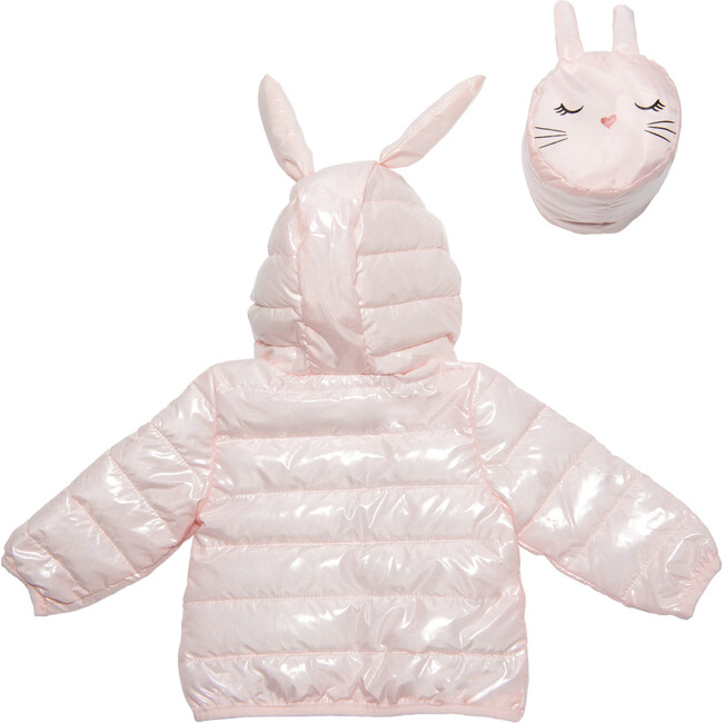 Packable Character Jacket, Pink Bunny - Coats - 4