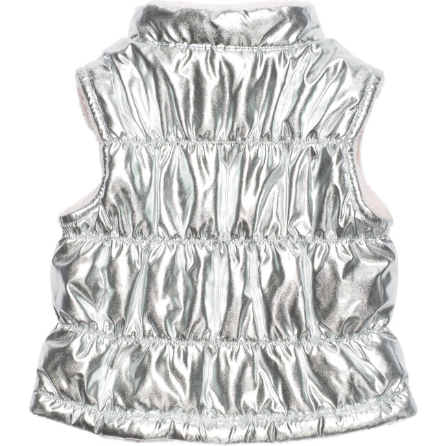 Reversible Minky Vest, Silver - Vests - 4