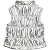 Reversible Minky Vest, Silver - Vests - 4
