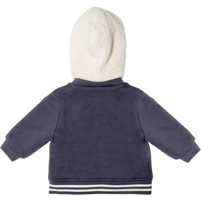 Hood Reversible Sherpa Jacket, Navy - Jackets - 4