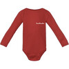 "heartbreaker" Baby Longsleeve Onesie, Red - Onesies - 1 - thumbnail
