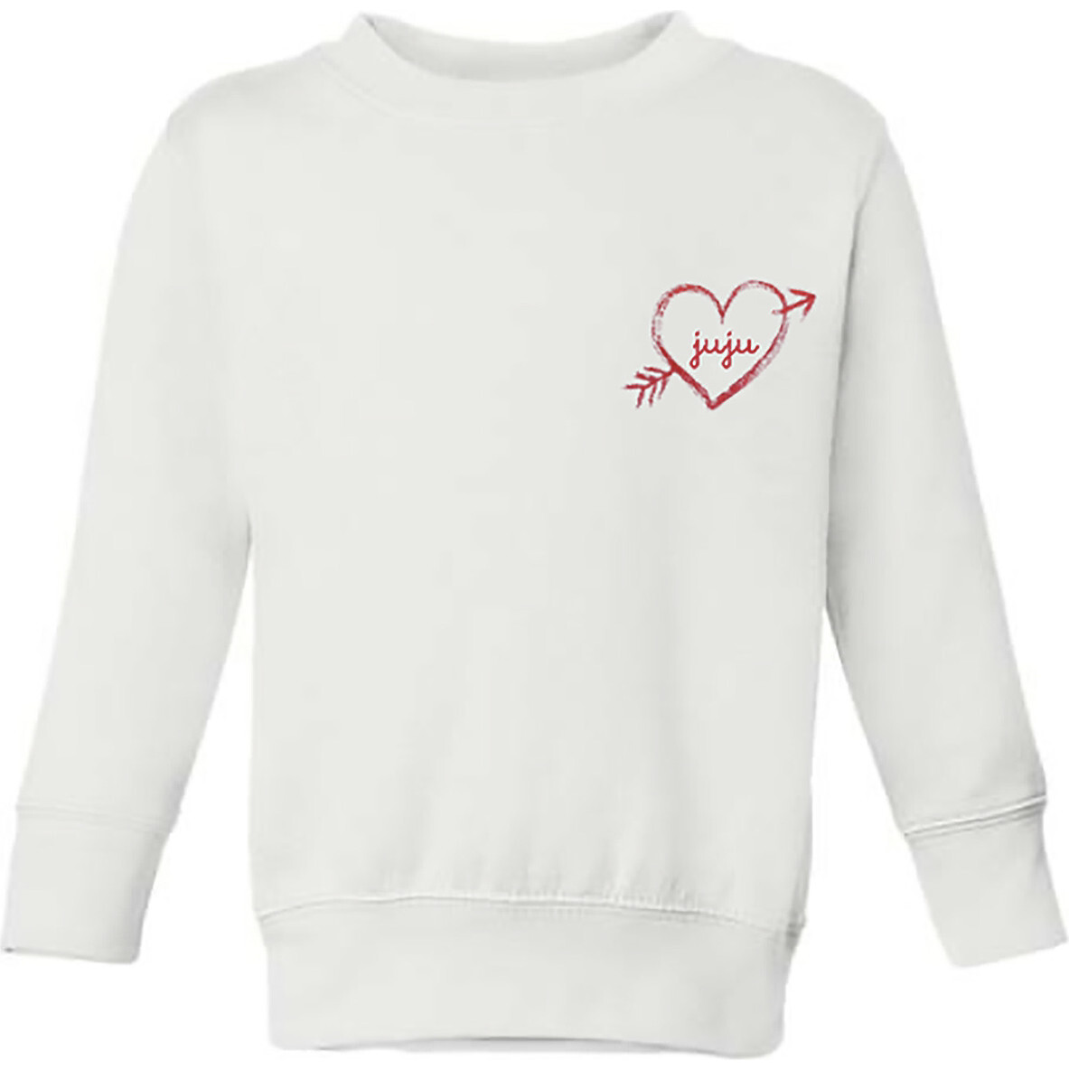 Heart Bow + Arrow Classic Crewneck Fleece, White - Sweatshirts - 1