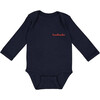 "heartbreaker" Baby Longsleeve Onesie, Navy - Onesies - 1 - thumbnail