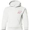 "Mama" Embroidered Heart Bow + Arrow Baby Pullover Fleece Hoodie, White - Sweatshirts - 1 - thumbnail