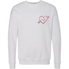 Women's Heart Bow + Arrow Supersoft Crewneck, White - Sweatshirts - 1 - thumbnail