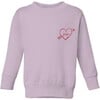 Heart Bow + Arrow Classic Crewneck Fleece, Pink - Sweatshirts - 1 - thumbnail