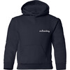 Personalized Small Embroidery Baby Pullover Fleece Hoodie, Navy - Sweatshirts - 1 - thumbnail