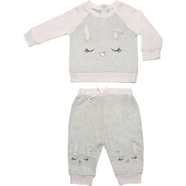 Luxe Lounge 2 Piece Set, Pink Bunny