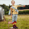 Finley Long Sleeve Polo, Mustard & White - Shirts - 2