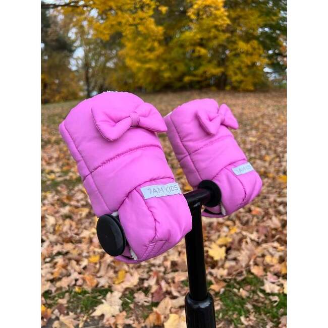 Kids BOWS Scooter Warmmuffs, Hot Pink - Gloves - 2