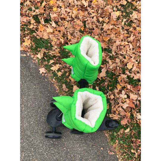 Kids DINO Scooter Warmmuffs, Green - Gloves - 6