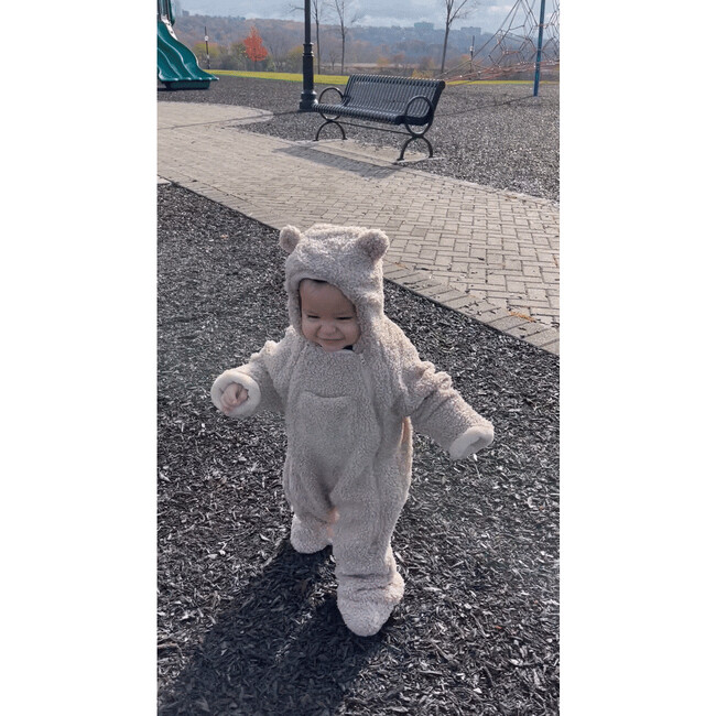 Teddy Jumpsuit Bebe, Oatmeal - Rompers - 5