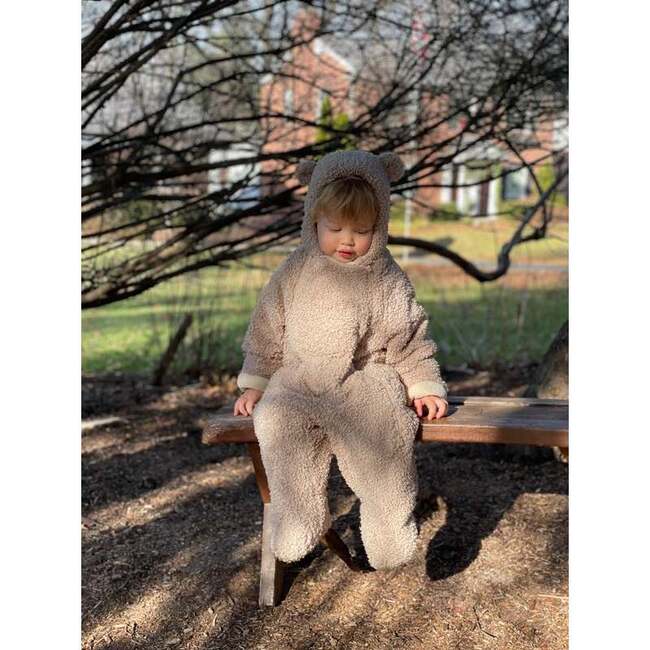 Teddy Jumpsuit Bebe, Oatmeal - Rompers - 11