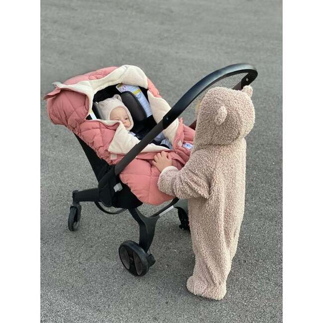Benji Car Seat Cocoon, Rose Dawn Quilted - Stroller Accessories - 6
