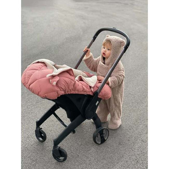 Benji Car Seat Cocoon, Rose Dawn Quilted - Stroller Accessories - 7