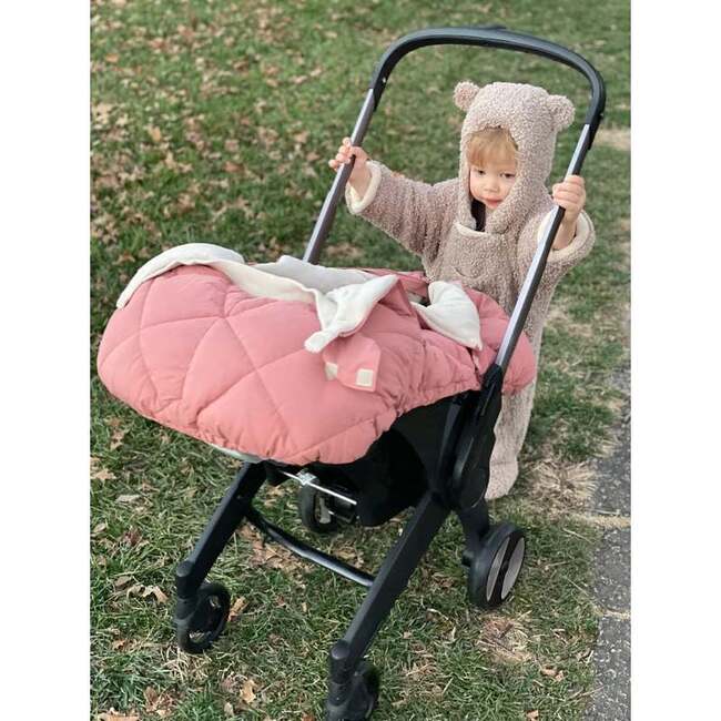 Benji Car Seat Cocoon, Rose Dawn Quilted - Stroller Accessories - 8