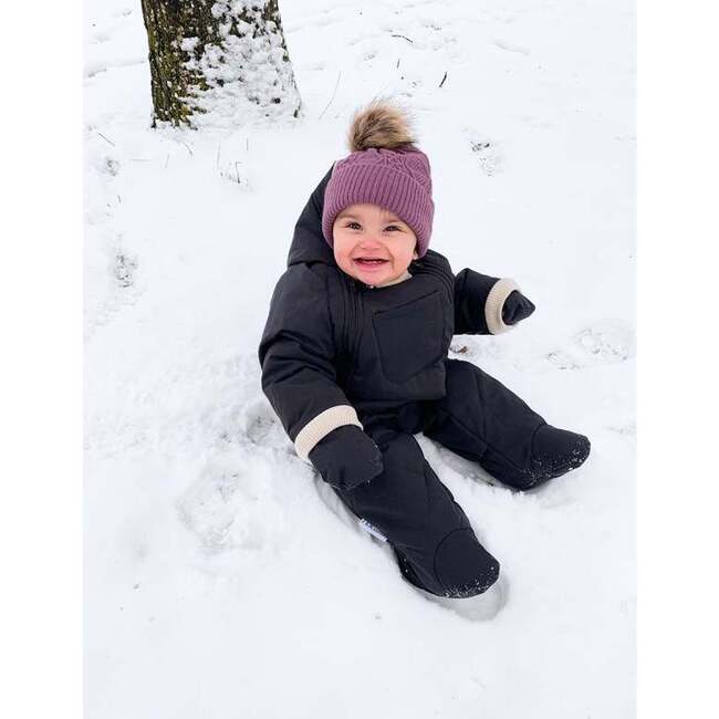 Benji Snowsuit Bebe, Smokey Grey Quilted - Snowsuits - 8