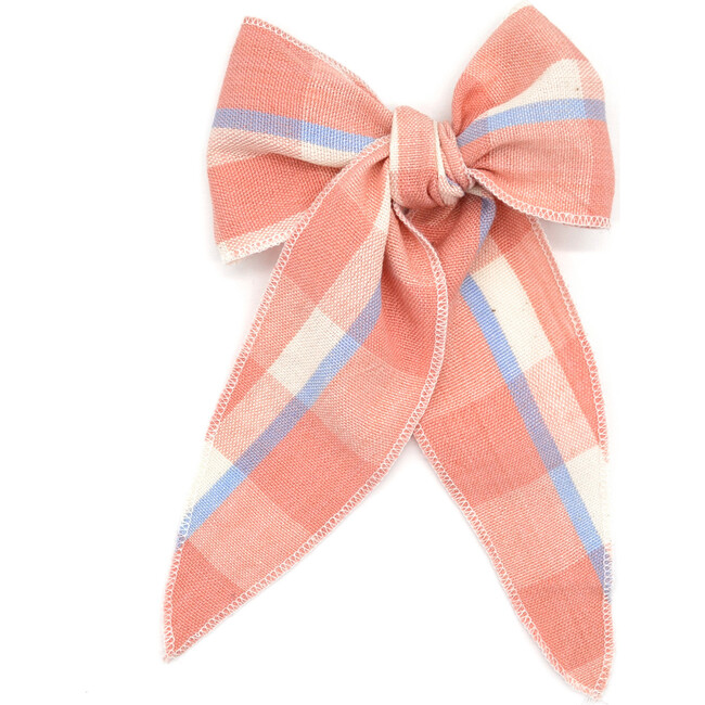 Large Bow, Plaid Pink