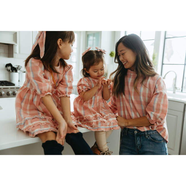 Women's Lillian Blouse, Plaid Pink - Skirts - 5