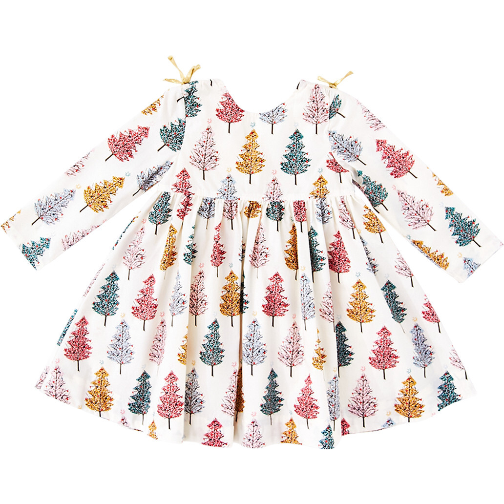 white christmas dresses Pink Chicken Jennifer Dress in Pink Candy Cane Santa 6Y main image 1