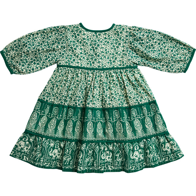 Jade Dress, Green Block Print - Dresses - 2