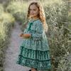 Jade Dress, Green Block Print - Dresses - 3 - thumbnail