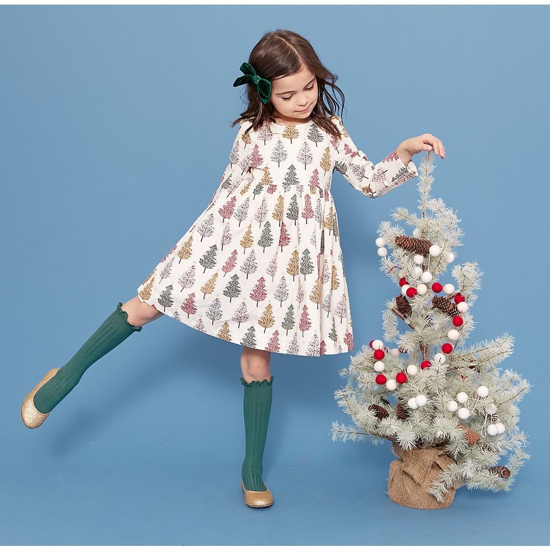 Store Pink chicken christmas tree dress