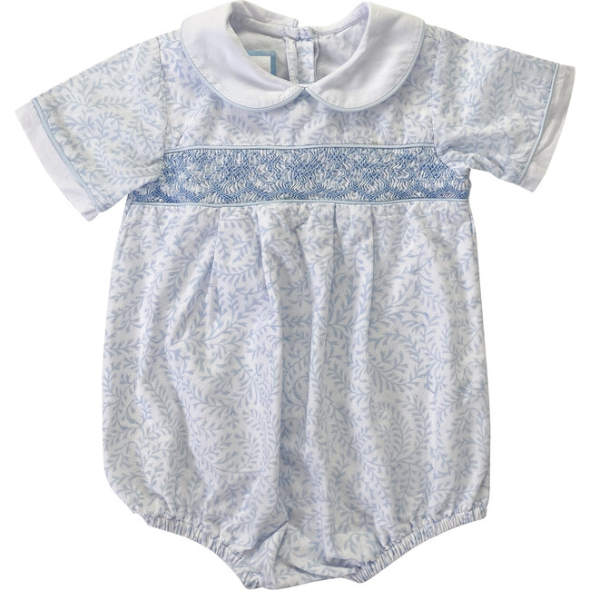 Julia Amory x Smockingbird Smocked Bubble, Blue Wisteria - Rompers - 1