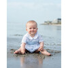 Julia Amory x Smockingbird Smocked Bubble, Blue Wisteria - Rompers - 2