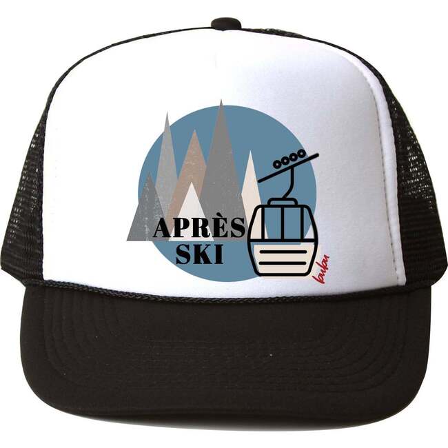 Apres Ski Hat, Black and White - Hats - 1 - zoom