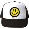 Smiley Face Hat, Black - Hats - 1 - thumbnail