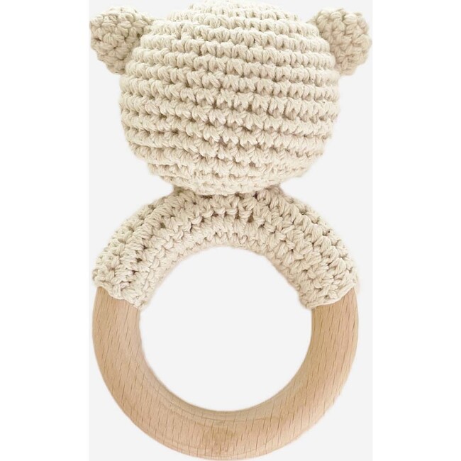 Cotton Crochet Rattle Teether Bear