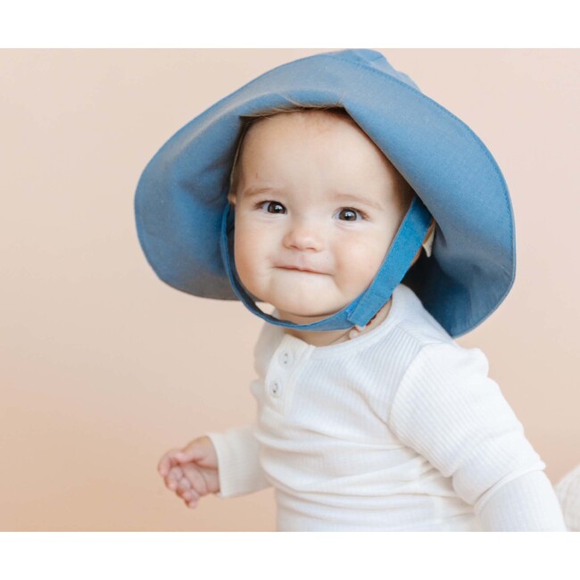 Wide-brim Sunhat, Lakeside Blue - Hats - 6