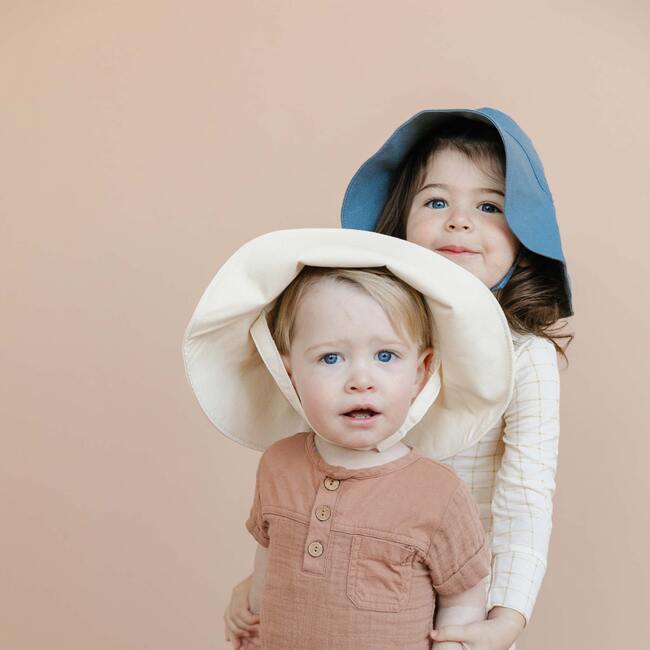 Wide-brim Sunhat, Lakeside Blue - Hats - 7