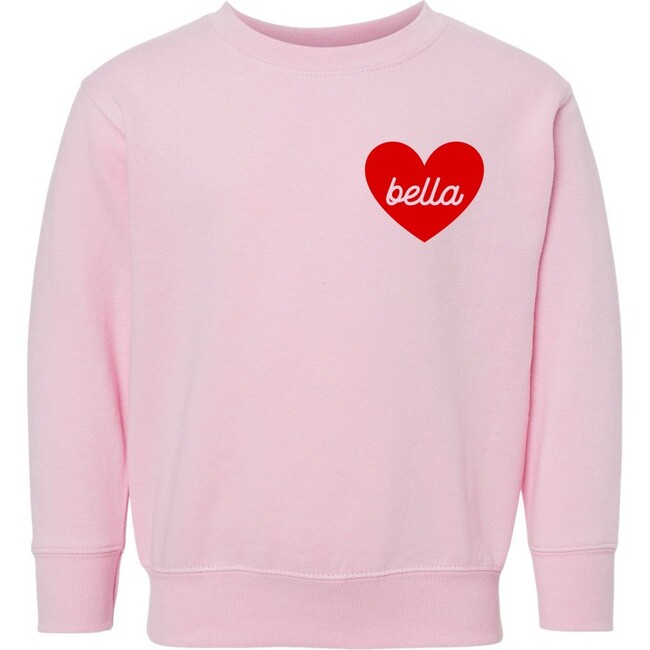Heart U Most Personalized Youth Sweatshirt, Pink/Red - Sweatshirts - 1