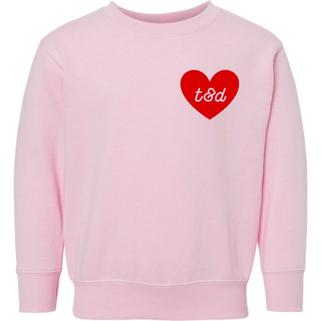 Heart U Most Personalized Youth Sweatshirt, Pink/Red - Sweatshirts - 2