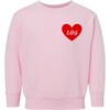 Heart U Most Personalized Youth Sweatshirt, Pink/Red - Sweatshirts - 2