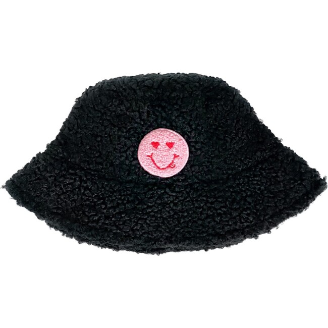 Teddy Bear Bucket Hat, Black - Hats - 1