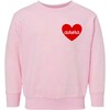 Heart U Most Personalized Youth Sweatshirt, Pink/Red - Sweatshirts - 4 - thumbnail