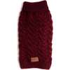Wool Turtleneck, Burgundy - Dog Clothes - 1 - thumbnail