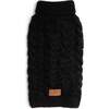 Wool Turtleneck, Black - Dog Clothes - 1 - thumbnail