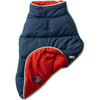 Reversible Puffer, Red and Navy - Dog Clothes - 1 - thumbnail