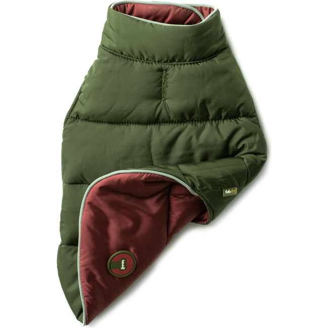 Reversible Puffer, Burgundy and Olive