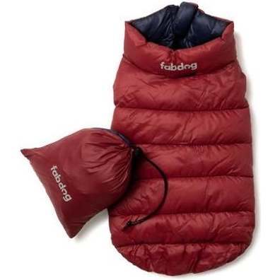 Pack N' Go Reversible Puffer, Red and Navy - Dog Clothes - 1