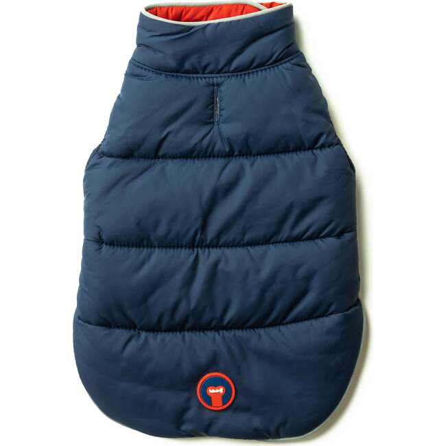 Reversible Puffer, Red and Navy - Dog Clothes - 2