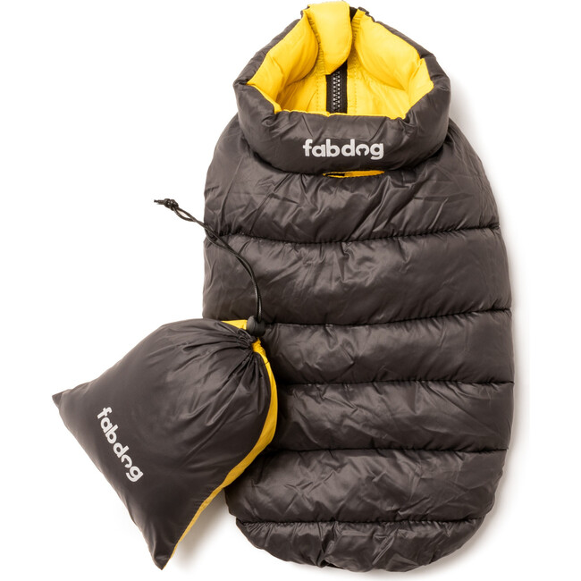 Pack N' Go Reversible Puffer, Yellow and Grey - Dog Clothes - 3