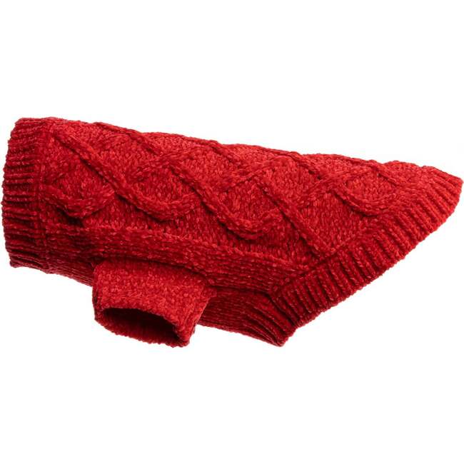 Chenille Sweater, Red - Dog Clothes - 4